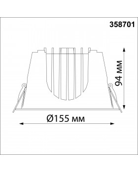 358701 SPOT NT21 251 белый/хром Светильник встраиваемый светодиодный IP20 LED 4000К 40W 100-265V KNOF-foto2