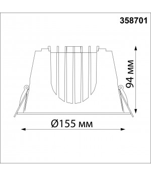 358701 SPOT NT21 251 белый/хром Светильник встраиваемый светодиодный IP20 LED 4000К 40W 100-265V KNOF-foto2