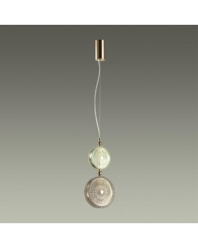 5412/13LD L-VISION ODL_EX23 8 золотой/зеленый/св.коричневый металл/стекло Подвес LED 13W 4000K CARAMELLA-foto3