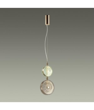 5412/13LD L-VISION ODL_EX23 8 золотой/зеленый/св.коричневый металл/стекло Подвес LED 13W 4000K CARAMELLA-foto3