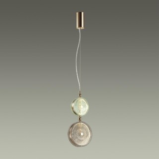 5412/13LD L-VISION ODL_EX23 8 золотой/зеленый/св.коричневый металл/стекло Подвес LED 13W 4000K CARAMELLA-foto3