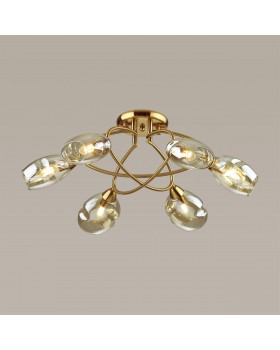 4483/6C MODERNI LN20 169 античная латунь, янтарный Люстра потолочная E14 6*60W 220V ORLA-foto3