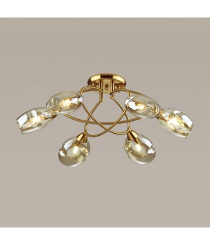 4483/6C MODERNI LN20 169 античная латунь, янтарный Люстра потолочная E14 6*60W 220V ORLA-foto3