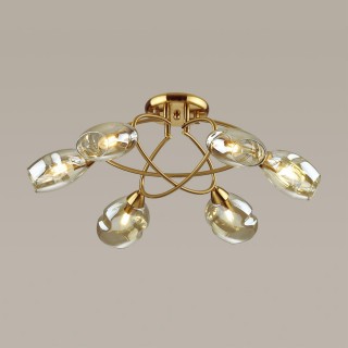 4483/6C MODERNI LN20 169 античная латунь, янтарный Люстра потолочная E14 6*60W 220V ORLA-foto3