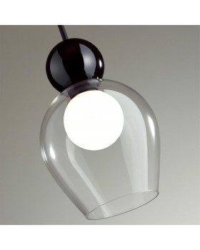 5023/1 MODERN ODL23 293 черный/прозрачный/белый матовый металл/стекло Подвес G9 LED 5W BLACKY-foto5