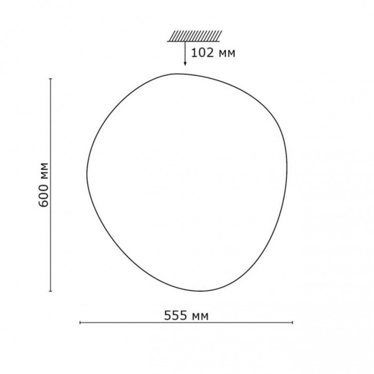 2039/EL COLOR SN 084 Светильник пластик/белый LED 72Вт 3000-6000K 600х555 IP43 пульт ДУ STONE