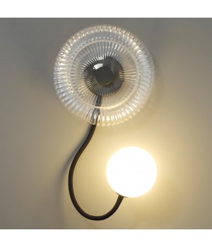 5013/1W MODERN ODL23 511 черный/прозрачный/белый матовый металл/стекло Бра G9 LED 7W BUNY-foto5