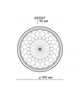 2082/EL PALE SN 071 Светильник пластик/белый/прозрачный LED 72Вт 3000-6000K D500 IP43 пульт ДУ DEGIRA-foto2