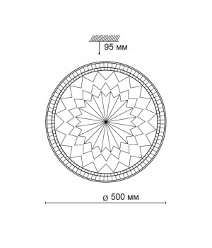 2082/EL PALE SN 071 Светильник пластик/белый/прозрачный LED 72Вт 3000-6000K D500 IP43 пульт ДУ DEGIRA-foto2