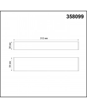 358099 OVER NT19 142 черный Линейный светильник IP20 LED 4000K 6W 24V RATIO-foto2