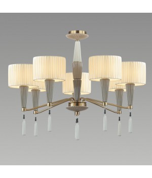 5403/7 CLASSIC ODL_EX23 33 бронзовый/светло-коричневый/кремовый металл/керамика/ткань Люстра E14 7*40W LATTE-foto3