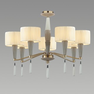 5403/7 CLASSIC ODL_EX23 33 бронзовый/светло-коричневый/кремовый металл/керамика/ткань Люстра E14 7*40W LATTE-foto3