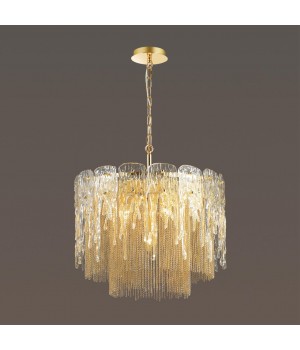 4634/6 CLASSIC ODL20 443 золото/стекло/металл.цепочки Люстра E14 6*40W 220V BRITA-foto4