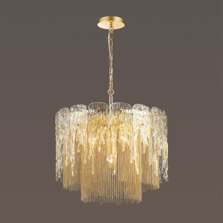 4634/6 CLASSIC ODL20 443 золото/стекло/металл.цепочки Люстра E14 6*40W 220V BRITA-foto4