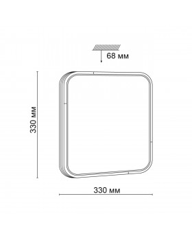 3059/CL PALE SN 013 Светильник пластик/белый/черный LED 30Вт 4000К 330х330 IP43 ORSO-foto2