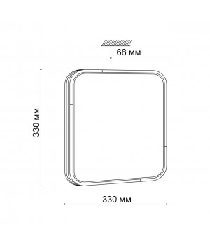 3059/CL PALE SN 013 Светильник пластик/белый/черный LED 30Вт 4000К 330х330 IP43 ORSO-foto2