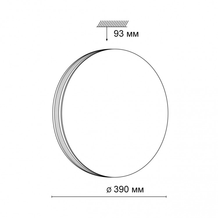 3055/DL PALE SN 016 Светильник пластик/белый/черный LED 48Вт 4000К D390 IP43 LOBIO