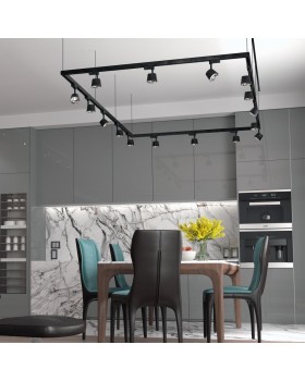 358709 PORT NT21 094 черный/хром Светильник трековый однофазный трехжильный IP20 LED 4000K 10W 100-265V KNOF-foto3