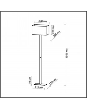 2421/1F MODERN ODL13 250 хром/абажур/кремов Торшер E27 60W 220V NORTE-foto2