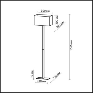 2421/1F MODERN ODL13 250 хром/абажур/кремов Торшер E27 60W 220V NORTE-foto2