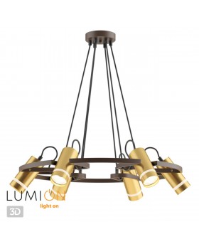 4444/6 MODERNI LN20 151 коричневый, золотой Люстра GU10 6*5W 220V HARPER-foto5