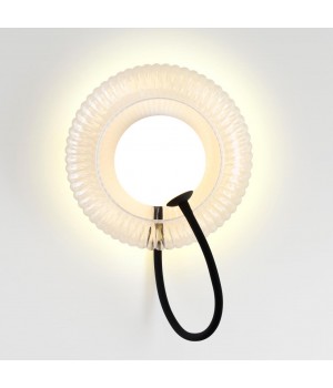 5013/1W MODERN ODL23 511 черный/прозрачный/белый матовый металл/стекло Бра G9 LED 7W BUNY-foto4