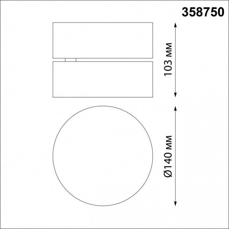 358750 OVER NT21 184 черный Светильник накладной светодиодный IP20 LED 24W 4000K 2100Лм 100-265V PROMETA