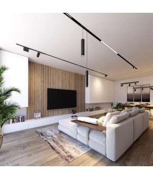 358531 SHINO NT21 059 черный Трековый светильник для низковольного шинопровода, длина провода 1м IP20 LED 4000K 30W 48V KIT-foto3