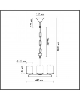 2767/4 COUNTRY ODL15 494 медн./дерево/стекло Люстра E27 4*60W 220V FABO-foto2