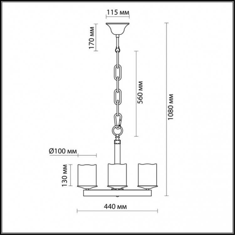 2767/4 COUNTRY ODL15 494 медн./дерево/стекло Люстра E27 4*60W 220V FABO