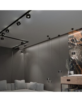 358968 OVER NT22 161 черный Светильник накладной с переключ. цв. температуры, провод 2м IP20 LED 3000К\4000К\6000К 12W вниз + 3ВW вверх 110-265V GIRO-foto3