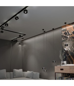 358968 OVER NT22 161 черный Светильник накладной с переключ. цв. температуры, провод 2м IP20 LED 3000К\4000К\6000К 12W вниз + 3ВW вверх 110-265V GIRO-foto3