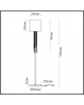 4886/1F HALL ODL_EX23 41 бронзовый/янтарн./металл/стекло Торшер E27 1*40W NICOLE-foto2