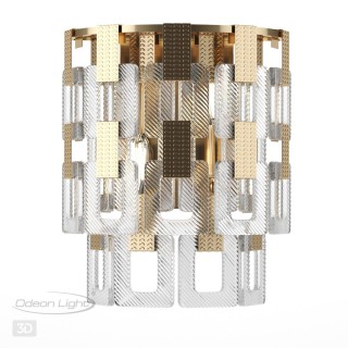 4989/2W HALL ODL22 389 золотой/стекло Бра E14 2*40W BUCKLE-foto5