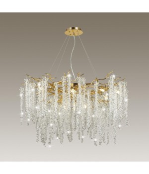 5005/14 HALL ODL23 487 золотой/прозрачный металл/хрусталь Люстра G9 14*40W BANCHE-foto3