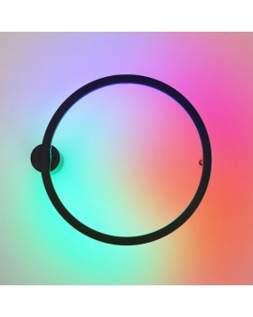 4386/18WL HIGHTECH ODL23 121 черный/металл Настенный светильник IP20 RGB динамическая подсветка ПДУ в комплекте LED 18W 3000K OMEN-foto3