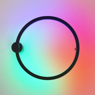 4386/18WL HIGHTECH ODL23 121 черный/металл Настенный светильник IP20 RGB динамическая подсветка ПДУ в комплекте LED 18W 3000K OMEN-foto3