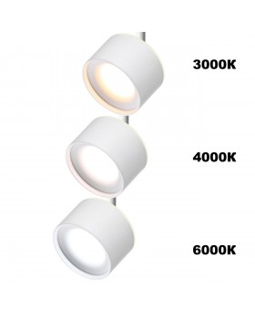 358973 PORT NT22 079 белый Светильник трековый однофазный трехжильный с переключ. цв. температуры IP20 LED 3000К\4000К\6000К 12W вниз + 3W вверх 110-2-foto4