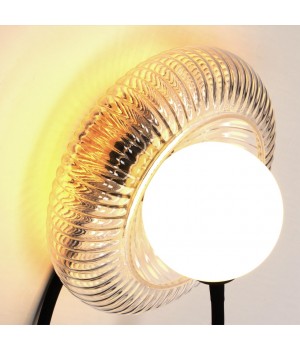 5013/1W MODERN ODL23 511 черный/прозрачный/белый матовый металл/стекло Бра G9 LED 7W BUNY-foto6