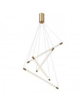 4369/40L HIGHTECH ODL23 107 полированное золото/акрил с пузырьками Подвесной св-к IP20 LED 30W 3000K 1050Лм SPARKY-foto4