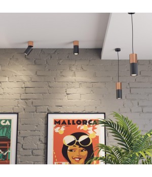 3583/1C HIGHTECH ODL18 221 черный с медью Потолочн.накладной светильник IP20 GU10 1*50W 220V DUETTA-foto3