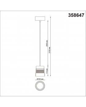 358647 OVER NT21 183 корпус черный/плафон дымчатый Светильник накладной светодиодный, длина провода 2м IP20 LED 4000K 20W 175-245V ARTIK-foto2
