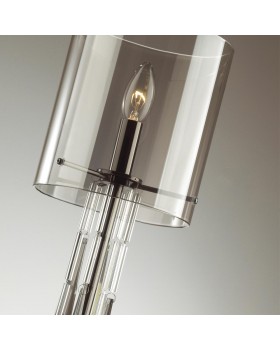 4890/1T HALL ODL_EX23 43 черный хром/дымчатый/ металл/стекло Настольная лампа E14 1*40W NICOLE-foto5