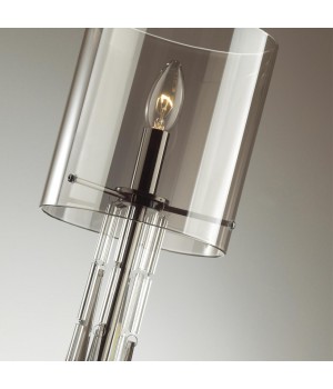 4890/1T HALL ODL_EX23 43 черный хром/дымчатый/ металл/стекло Настольная лампа E14 1*40W NICOLE-foto5