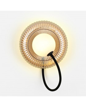 5013/1WD MODERN ODL23 511 черный/янтарный/белый матовый металл/стекло Бра G9 LED 7W BUNY-foto4