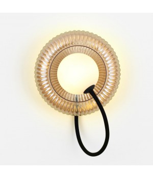 5013/1WD MODERN ODL23 511 черный/янтарный/белый матовый металл/стекло Бра G9 LED 7W BUNY-foto4