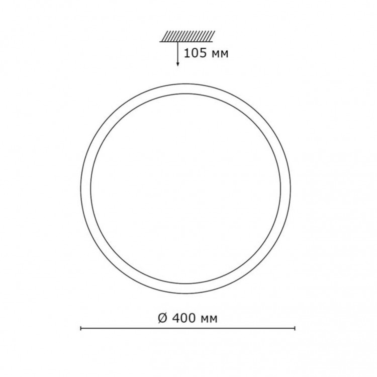 2015/E PALE SN 097 Светильник пластик/белый/прозрачный LED 72Вт 3000-6000K D400 IP43 пульт ДУ KASTA