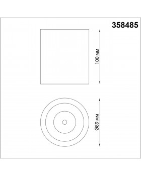 358485 OVER NT20 196 черный/золото Светильник накладной IP20 LED 10W 220V RECTE-foto2