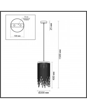 5028/3 MODERN ODL23 431 золотой/прозрачный металл/хрусталь Подвес E14 3*40W CHOKKA-foto2