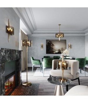 4895/2T MODERN ODL_EX23 37 бронзовый/дымчатый/металл/стекло Настольная лампа E27 2*40W MARGARET-foto4